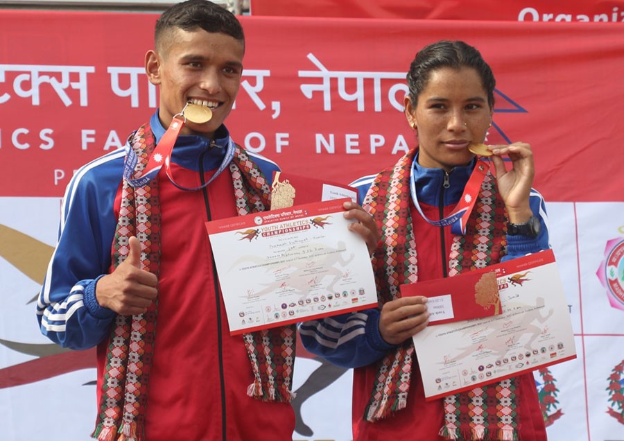 युथ एथ्लिट च्याम्पियनसिपमा प्रकाश र राममाया पहिलो