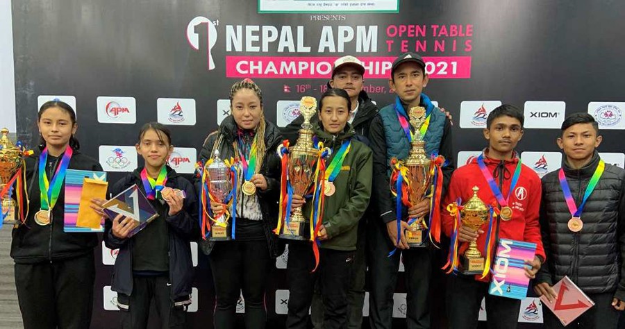 एपीएम खुला टेबलटेनिसमा आर्मीका दीप बने च्याम्पियन