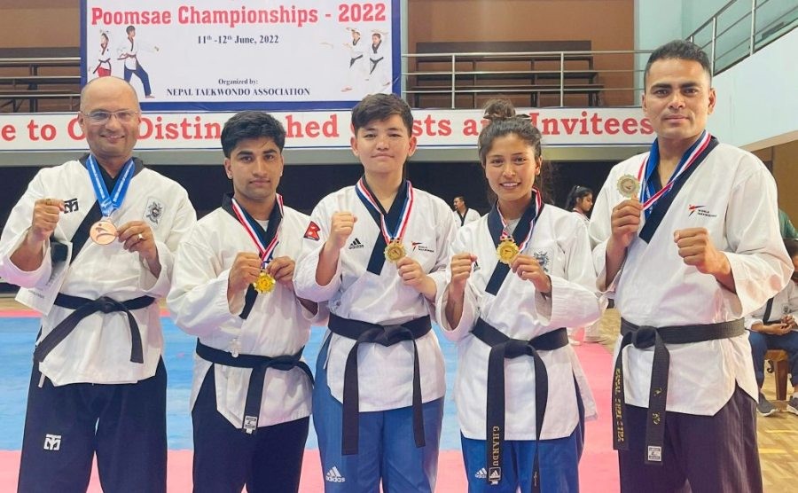 राष्ट्रिय तेक्वान्दोमा प्रहरीका कमल र पार्वतीले जिते स्वर्ण