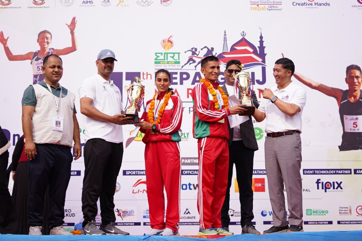 खडक र पुर्णलक्ष्मीलाई धारा नेपालगन्ज म्याराथनको उपाधि