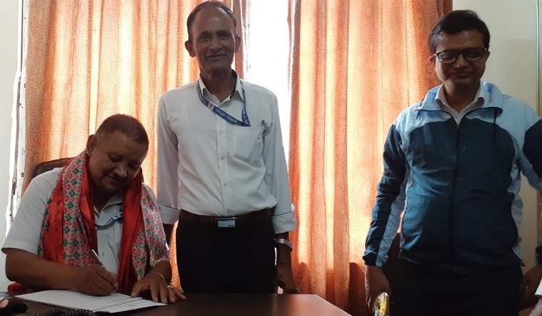 कार्कीद्वारा राखेपअन्तर्गत समन्वय शाखा प्रमुखको पदवहाली