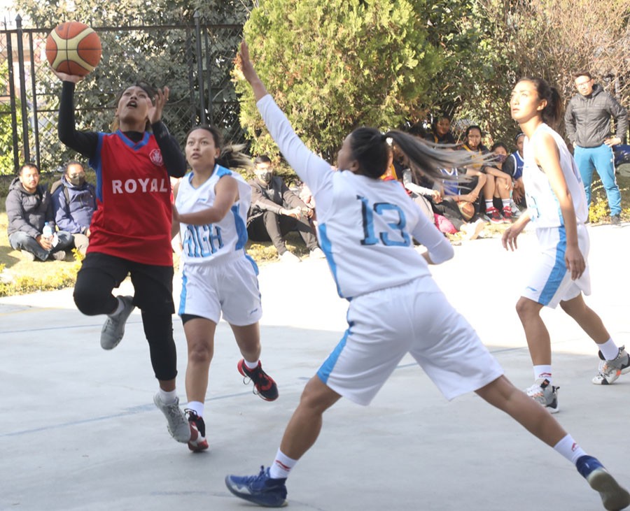 महिला थ्री बाइ थ्री बास्केटबलमा रोयल बन्यो च्याम्पियन