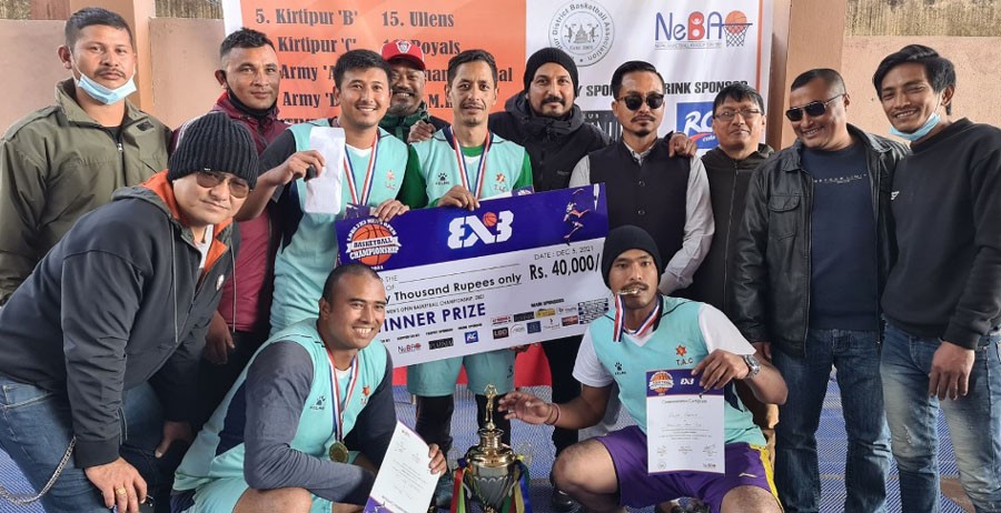 आर्मी ‘ए’ले जित्यो थ्री बाइ थ्री बास्केटबलको उपाधि