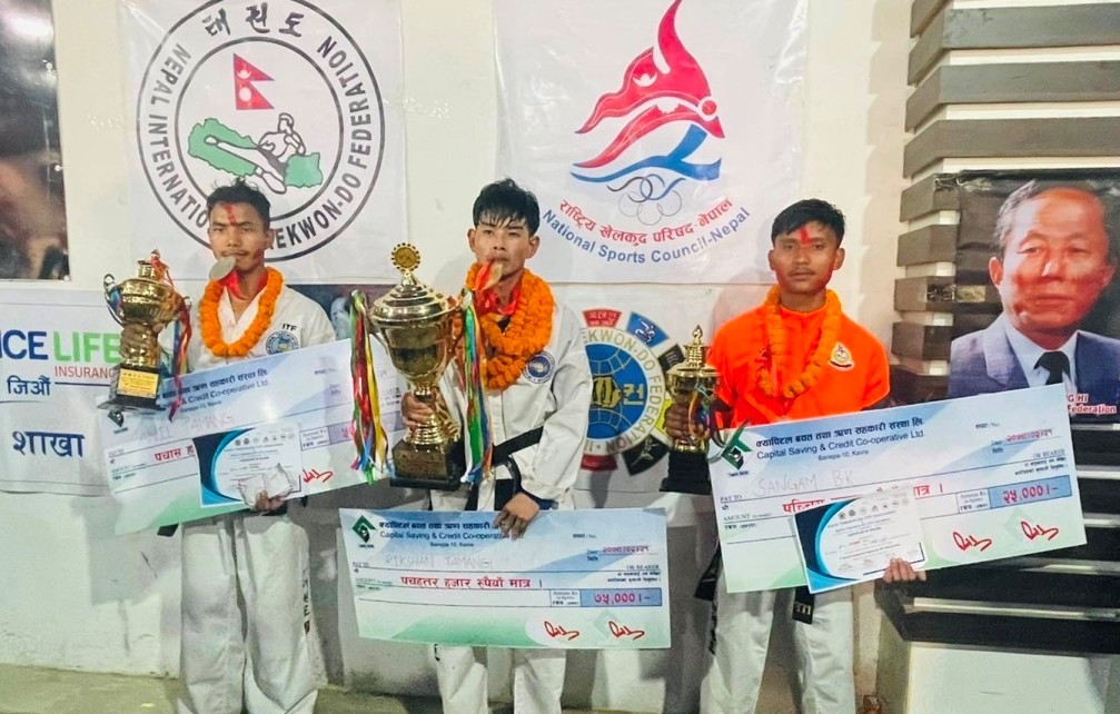 रिकेश बने राष्ट्रिय प्रोफेशनल आइटिएफ तेक्वान्दोको च्याम्पियन
