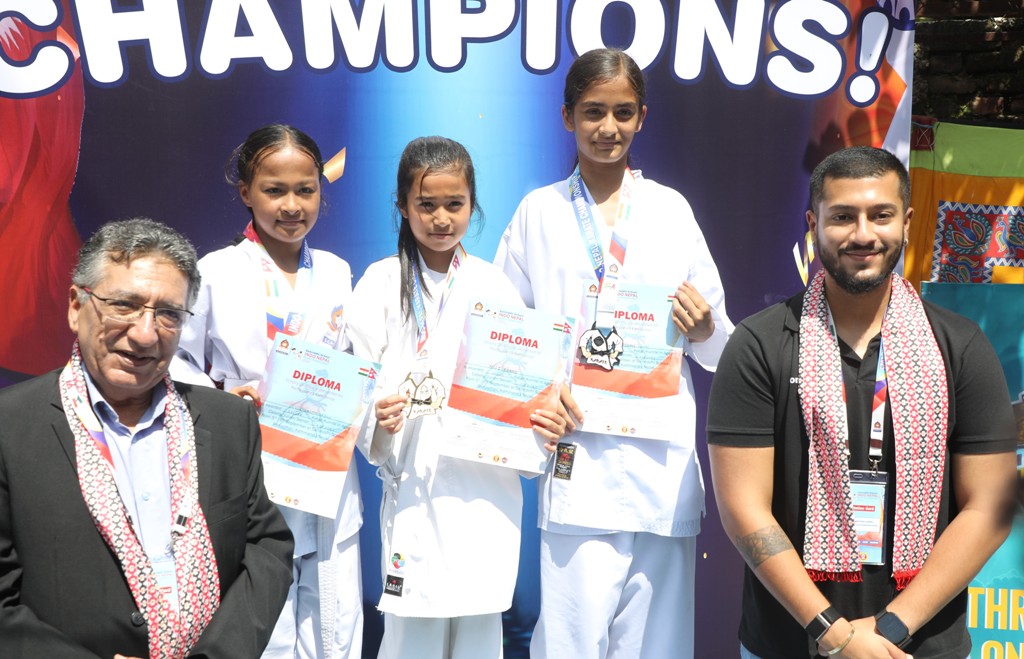 इन्डो-नेपाल करातेमा अन्भी शाहीले जितिन दुई स्वर्ण